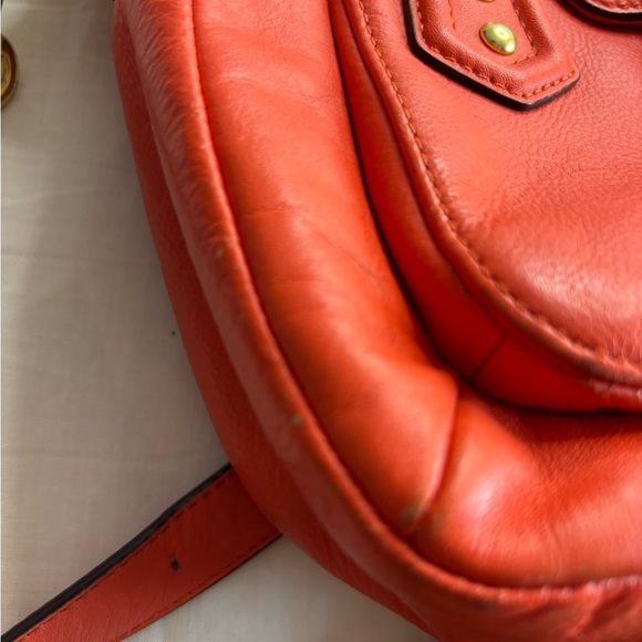 Coach Campbell Orange Leather Crossbody Satchel - Picture 13 of 16